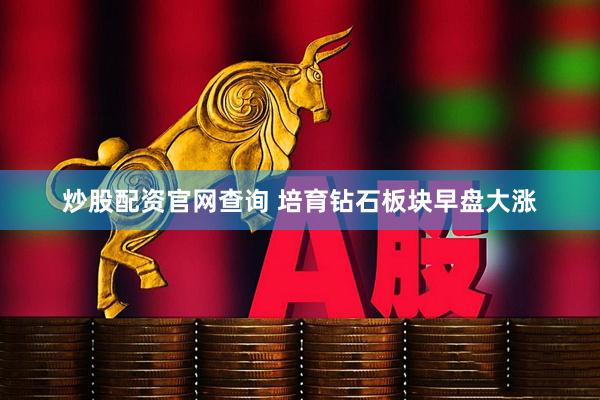 炒股配资官网查询 培育钻石板块早盘大涨
